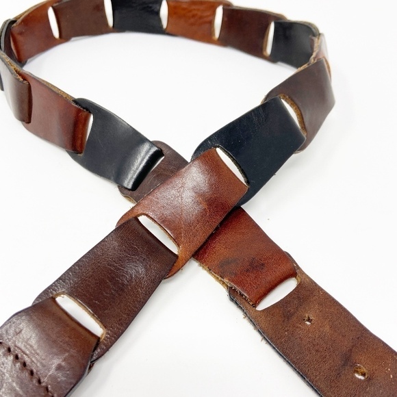 GUESS | Browns & Black Leather Belt - Picture 12 of 15